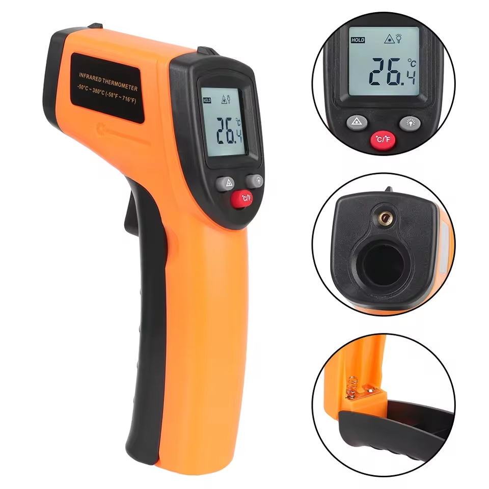 新しい T600 T600A デジタル赤外線温度計ガン -58 ° Fから1112まで ° F (-50) ℃   600まで ℃ プロ仕様の工業用レーザー温度計
