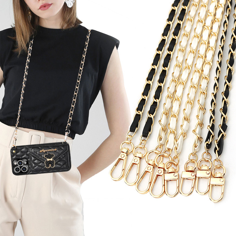 120 ซม.สายโซ่กระเป๋าCrossbodyกระเป๋าถือโซ่เปลี่ยนหนังไหล่กระเป๋าสายรัดDiyผู้หญิงสาวกระเป๋าอุปกรณ์เสริม