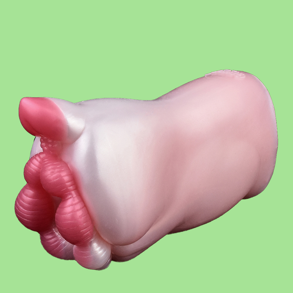 GEEBA Silikon Lembut Pria Masturbasi Realistis Vagina Onahole Dual Kepala Entered Fantasi Saku Memek Stroker Prostat Pijat