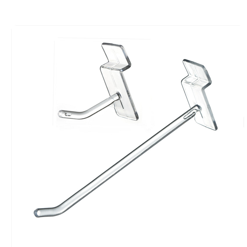 Yếm Máng Nhựa Khe Cắm Tấm Bảng Treo Móc Treo Lưu Trữ Hàng Hóa Sản Phẩm Màn Hình Hiển Thị Giá Kệ Siêu Thị 100 Cái