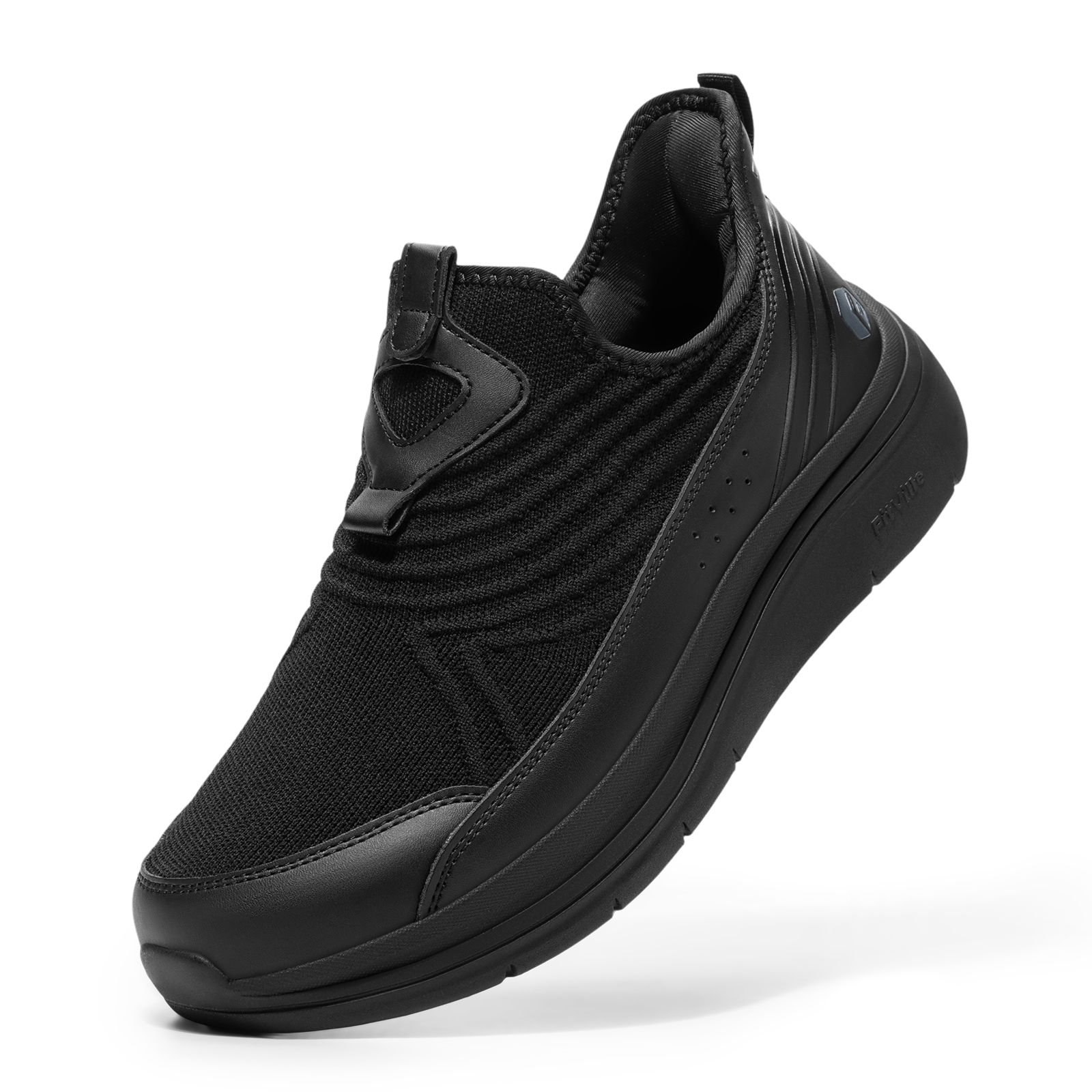 FitVille Sneakers da passeggio slip-on da uomo con punta extra larga, scarpe casual traspiranti, leggere e antiscivolo, calzature ortopediche comode per tutto il giorno, per piedi gonfi, alluce valgo, anziani