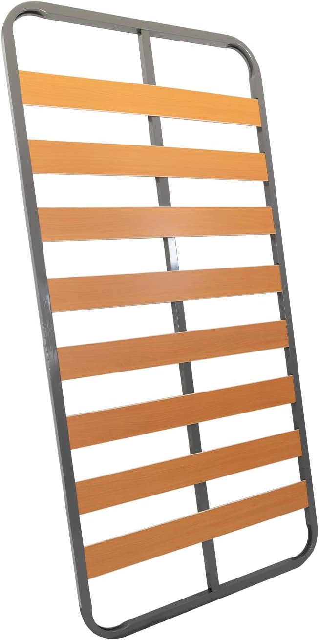 Somier Eco para Cama 90 x 190 cm |   Somier Sin Patas |   Láminas Madera Chopo 9 cm y Estructura Tubos Acero |   Útil para