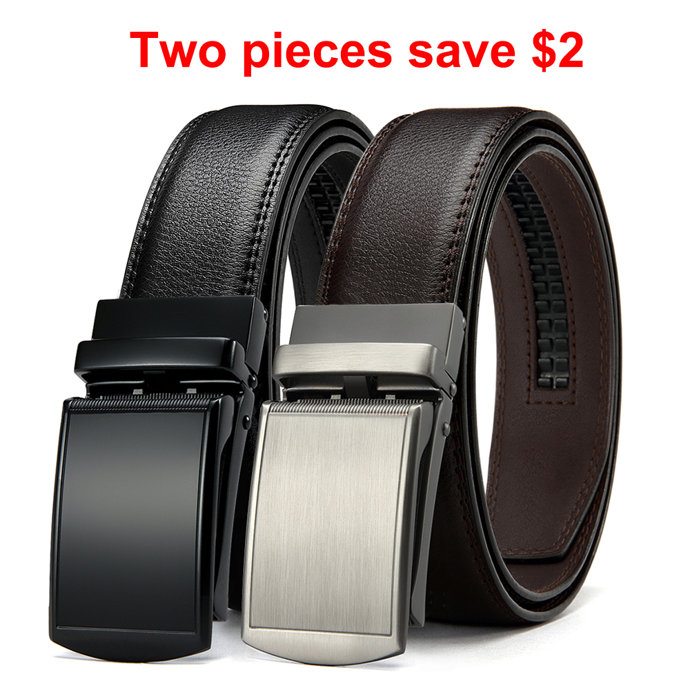 DOOPAI-Ceinture en Cuir group pour Homme, Tissu en Métal, Peau de Vache, Tissu à Cliquet existent, pour Jeans et viser