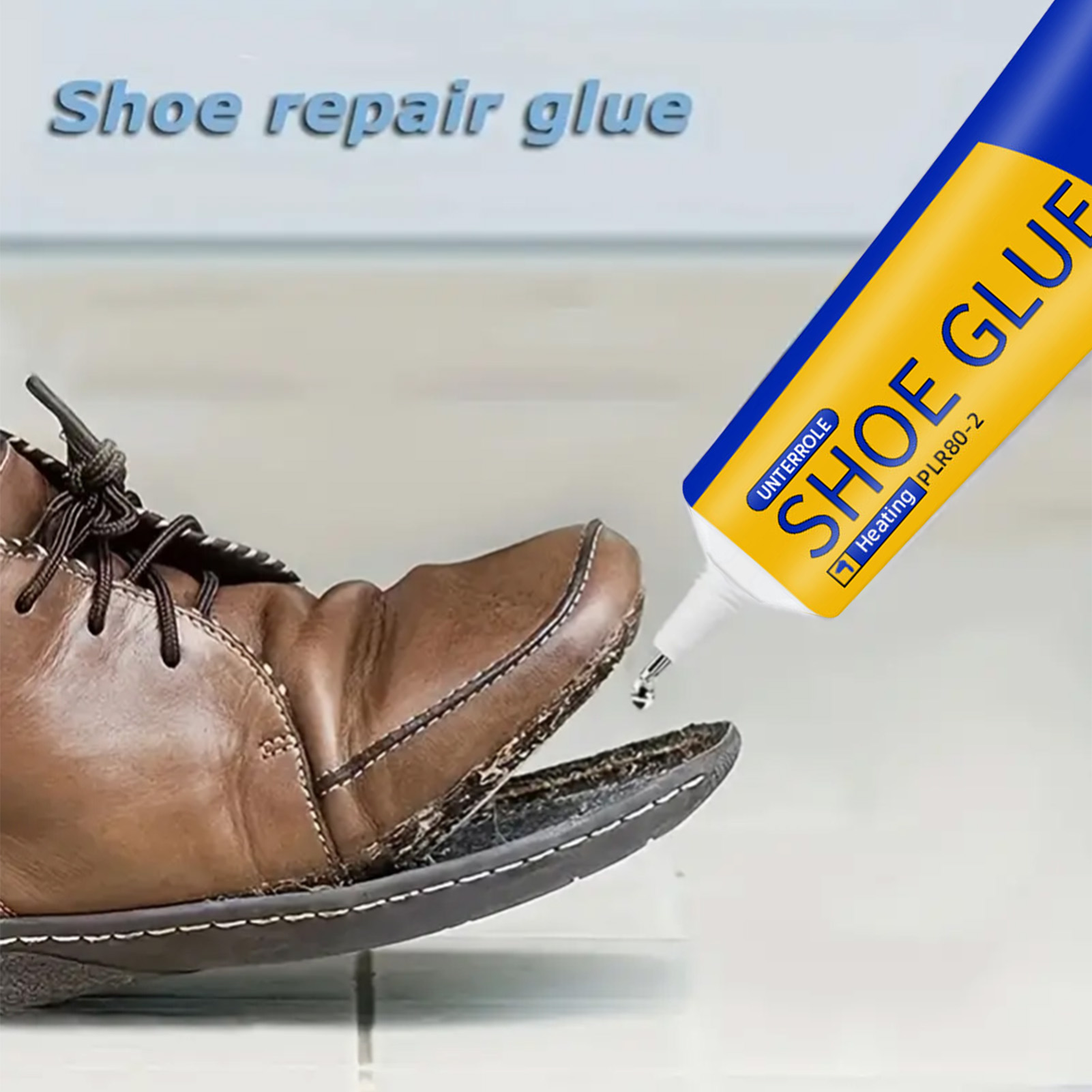 Clear Shoe Repair Adhesive Low Odor Strong Adhesive Soft Resin Shoe Glue for Fixing Worn Shoes or Boots
