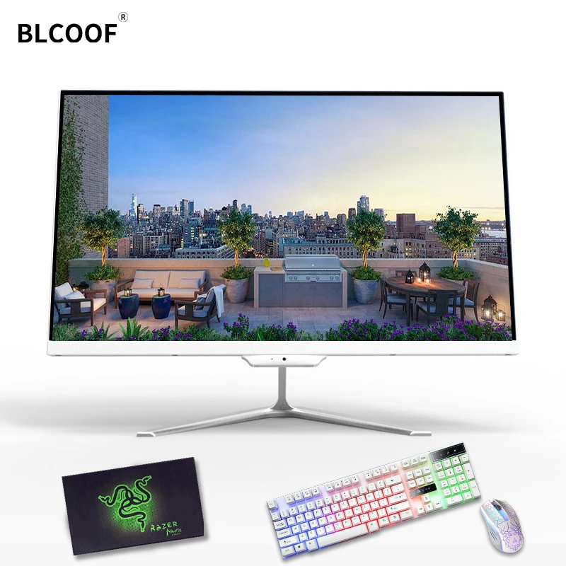 คอมพิวเตอร์ Intel I7-4700S PC Gamer completo เดสก์ท็อป 8/16GB 24 นิ้ว gaming PC ชุด monoblock pc all in one ระบบหน่วย pc