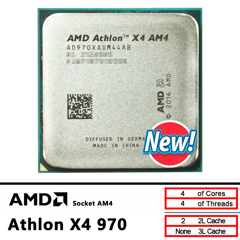 AMD Athlon X4 970 Nowy czterordzeniowy czterowątkowy procesor 3,8 GHz L2=2M 65W AD970XAUM44AB Gniazdo AM4