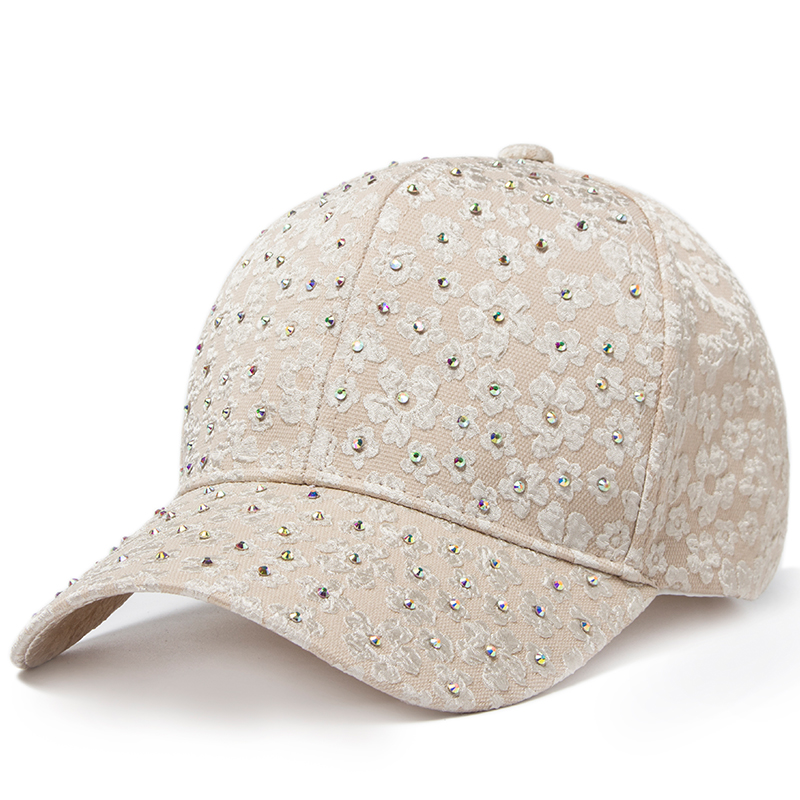 Cntang Zomer Vrouwen Strass Baseball Cap Bloem Borduren Hoeden Vrouwelijke Snapback Fashion Designer Zonnehoed Hip Hop Y2k Caps