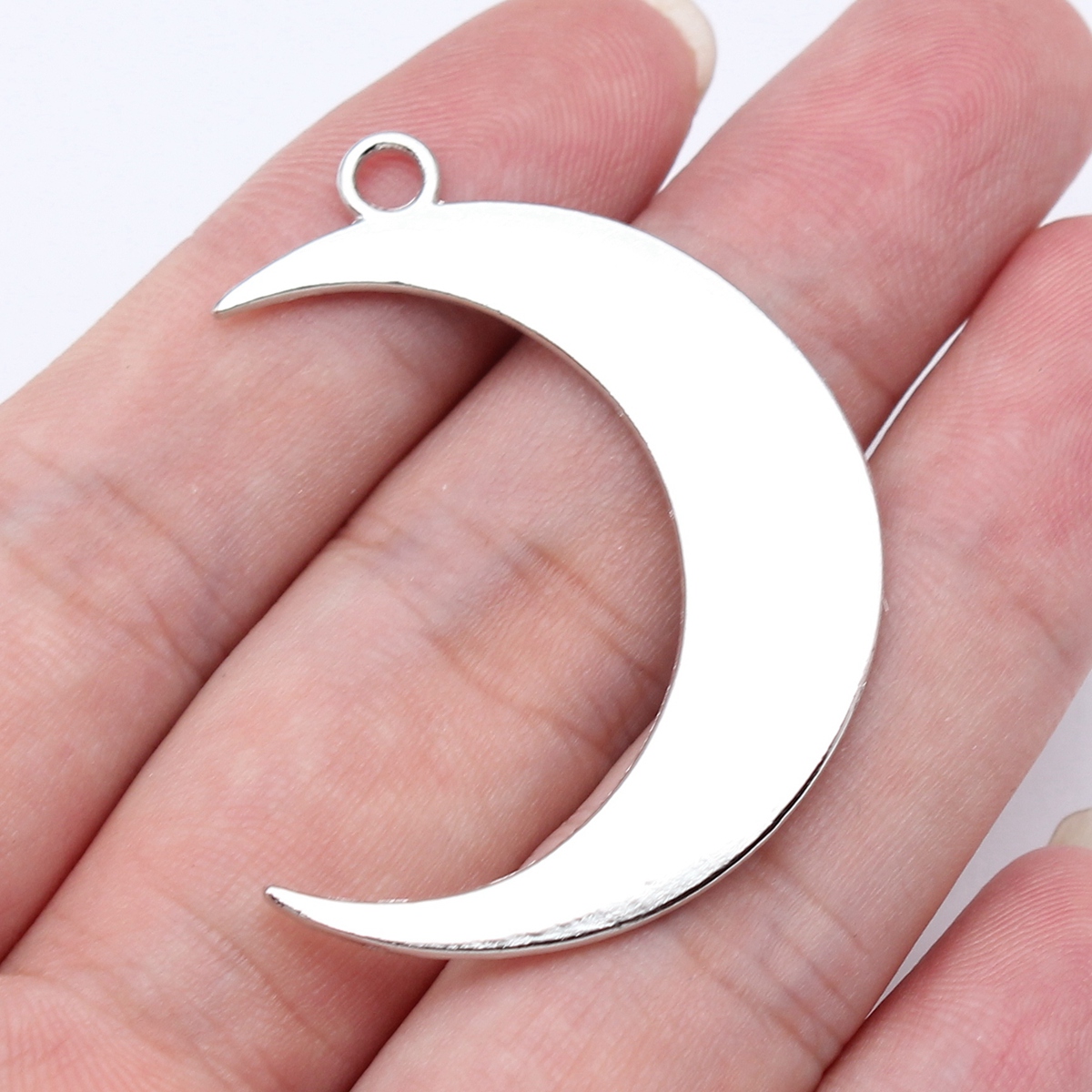 WYSIWYG 4pcs 42x43mm Schmuck, Die DIY Handgemachten Handwerk Charme Antike Silber Farbe Große Crescent Mond Anhänger charme