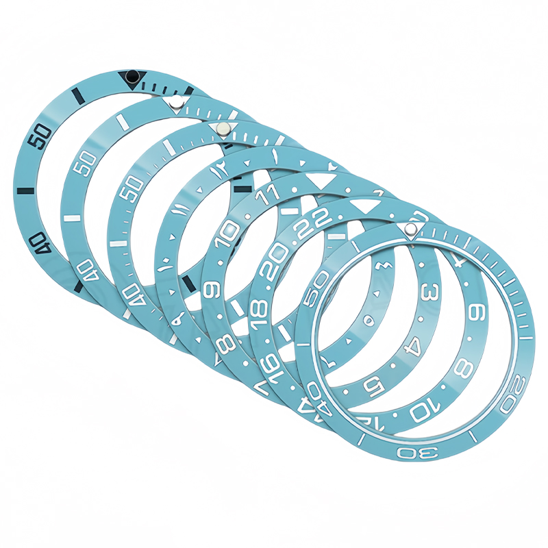 Cadran de montre en céramique bleue incurvée 38mm x 30,6, pour SKXHouseSKX009 SRPD Gstuff, pièces de bague de montre pour hommes, mouvement NH35 NH36
