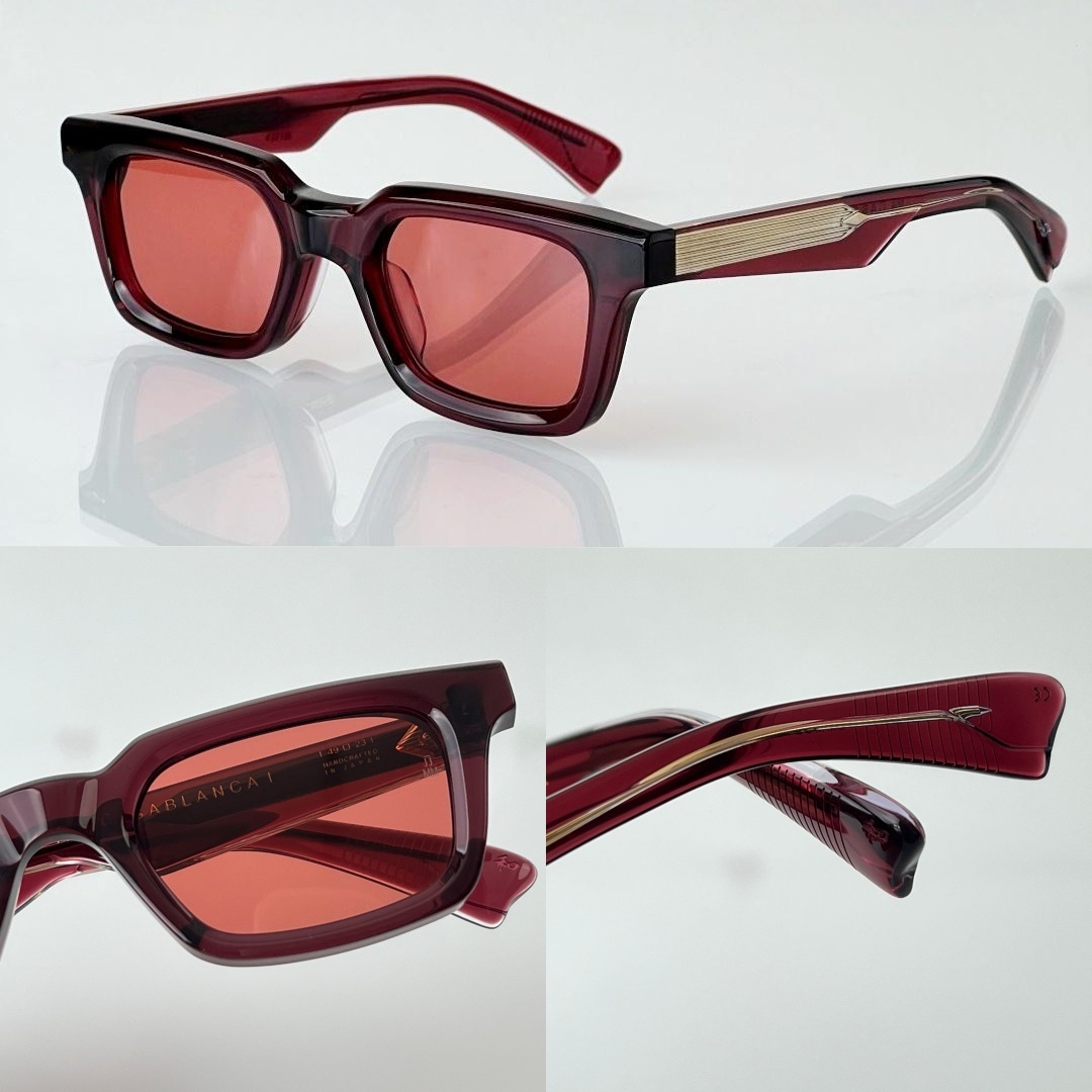 CASABLANCAI 2026 Neue Quadratische Unisex-Sonnenbrille Japanische Handgefertigte Schlanke Metall-UV400-Schutz Retro-Reise-Urlaubsbrille