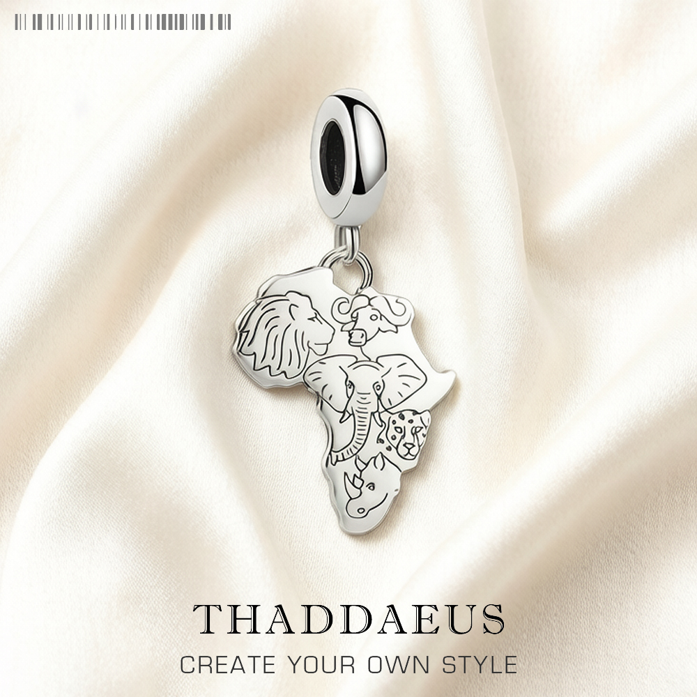 Ciondolo africano in argento sterling 925 con ciondolo pendente da donna e uomo, nuovi gioielleria raffinata