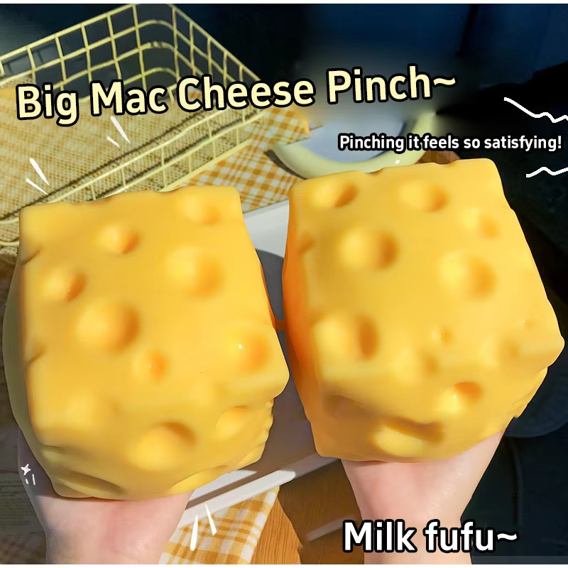 Juguete Antiestrés de Queso de 5CM, Tamaño Extra Grande, Bola de Ventilación Moldeable de Rebote Lento para Adultos, Regalos 2026 Novedad