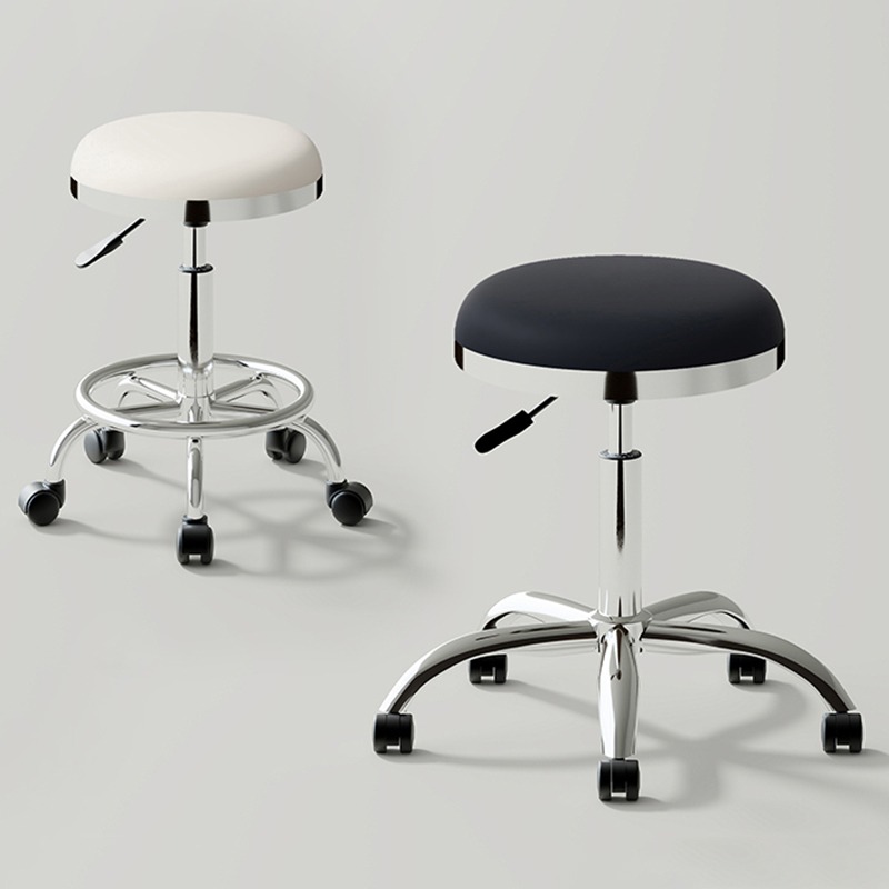Taburetes de salón de belleza, elevador giratorio, banco de peluquería, barbería, taburete redondo, silla de maquillaje para el hogar, muebles de cuero personalizados