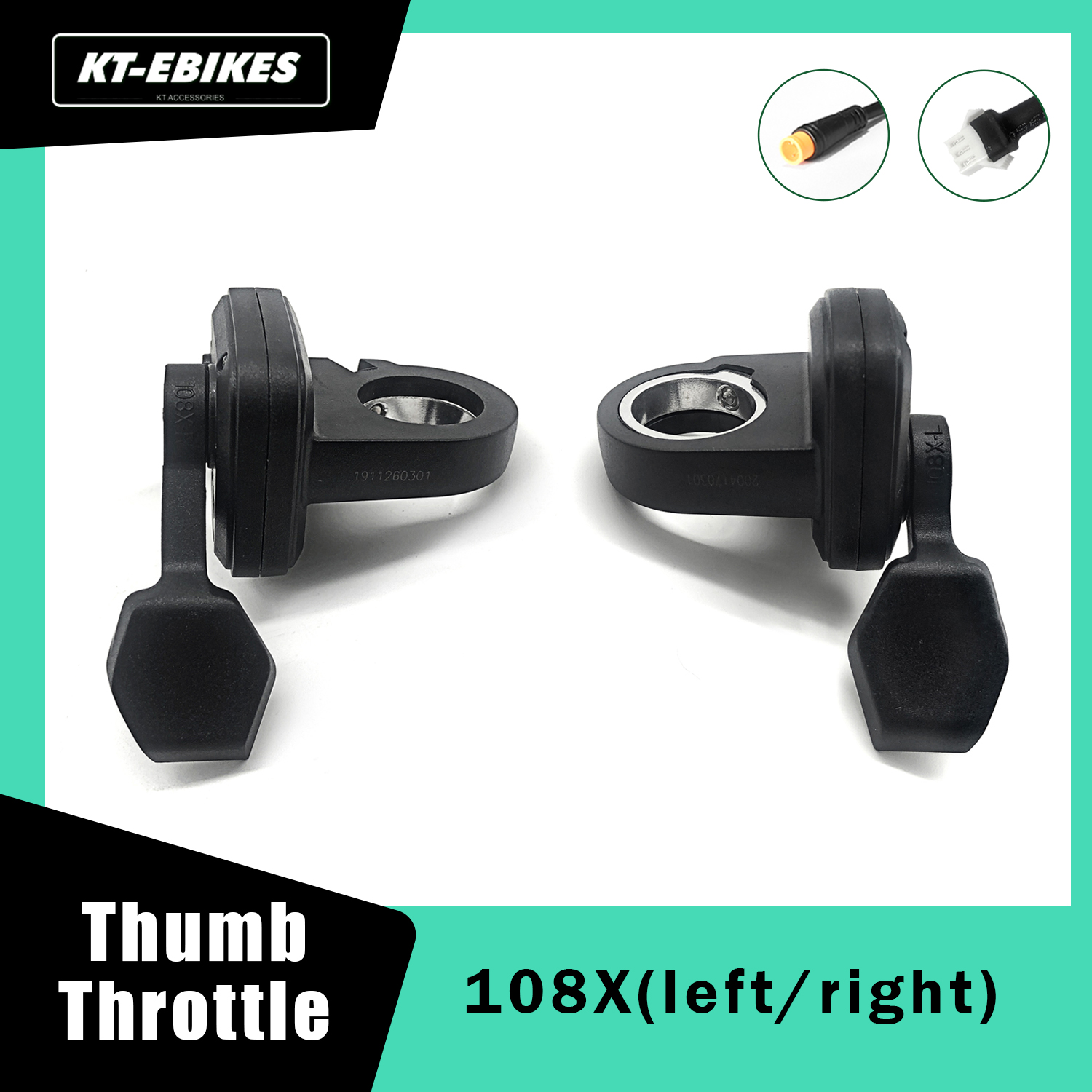 Дроссельная заслонка Wuxing Thumb 108X Ebike, триггерная дроссельная заслонка, пластиковая дроссельная заслонка 24 В 36 В 48 В 60 В 72 В, левая и правая дроссельная заслонка для большого пальца