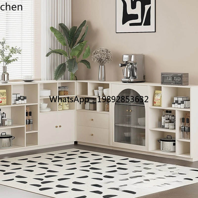 Meuble de rangement latéral de cuisine i7 Cream Wind pour repas, thé et café