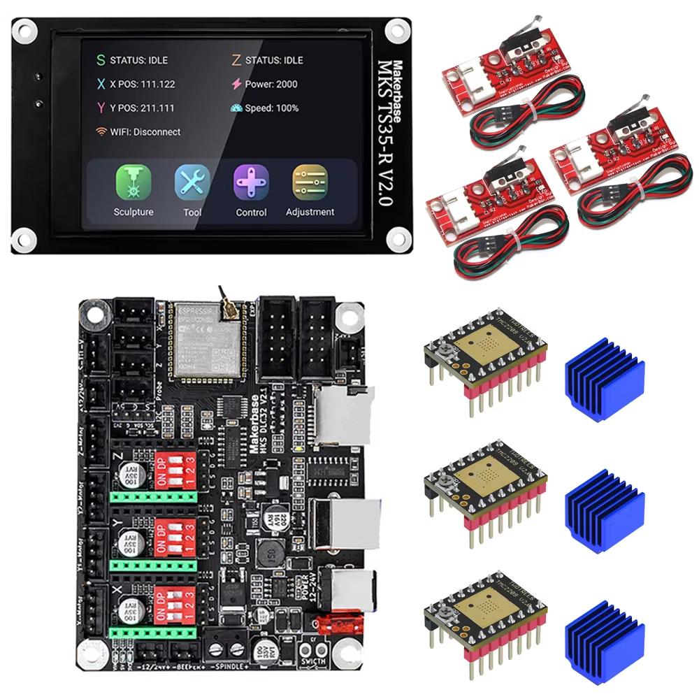 Makerbase MKS DLC32 V2.1 32-битный модуль автономного контроллера материнской платы WIFI TFT TS24/TS35-R для лазерного гравировального станка
