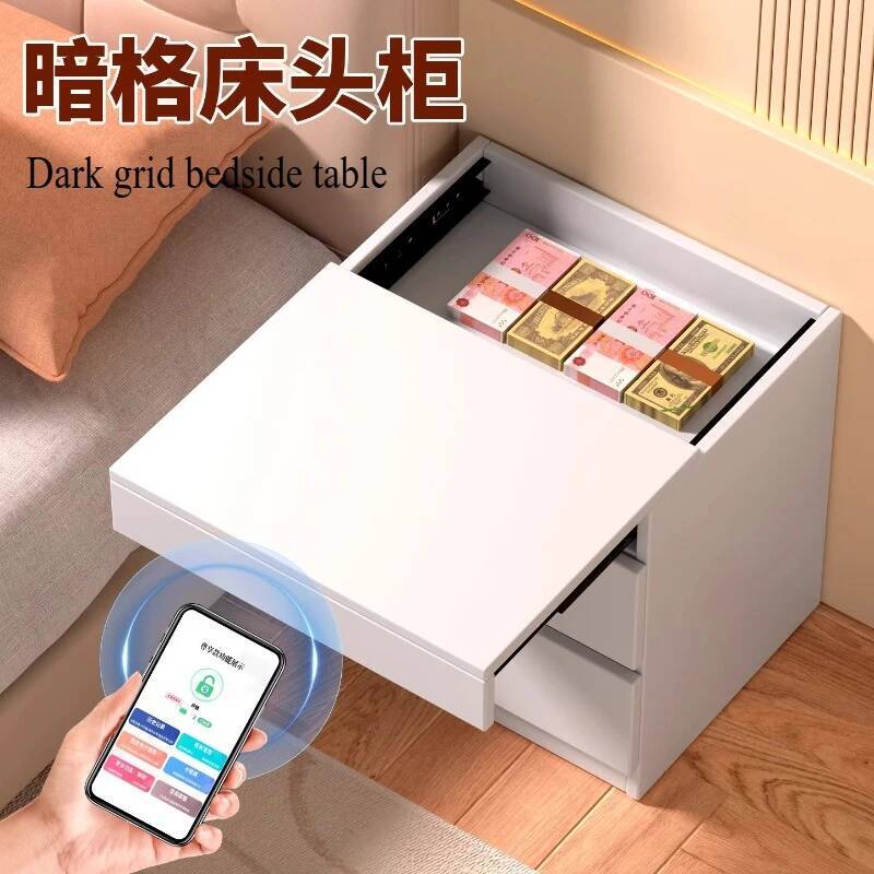 App of magnetische kaart nachtkastje Verborgen antidiefstalladen Opbergkast bijzettafel nordic mesita de noche slaapkamermeubilair