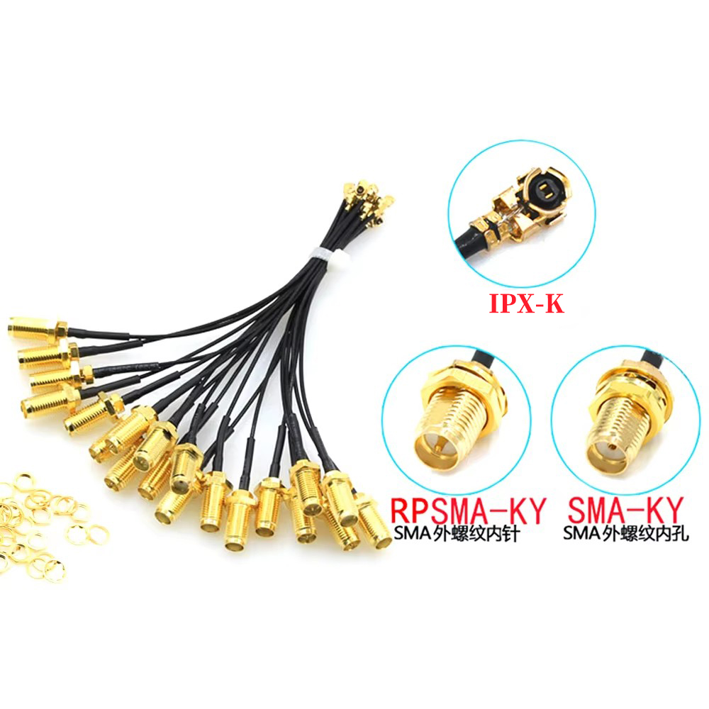 5 buah kabel konektor SMA betina Ke uFL/u.FL/IPX UFL ke SMA betina RG1.13 antena RF RP-SMA-K perakitan kabel
