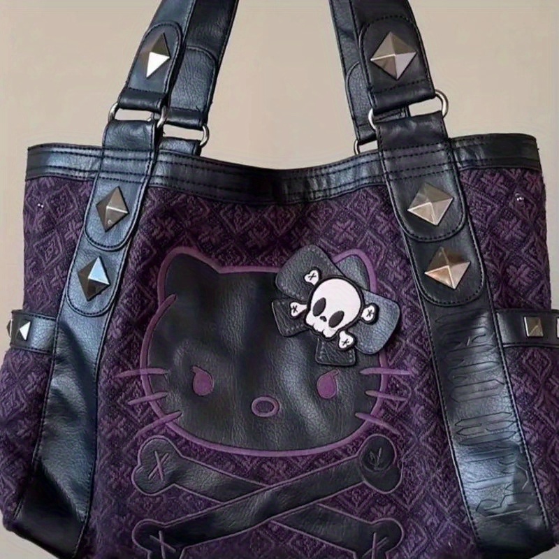 Nova bolsa de ombro feminina dos desenhos animados na moda bolsa europeia e americana moda grande capacidade uso casual versátil sacola
