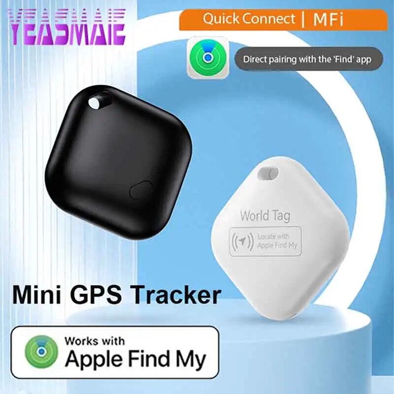 Smart Bluetooth GPS Tracker Work with Apple Find My APP ITag Anti Lost Reminder Device MFI Rated Locator Car Key Pet Kids Finder