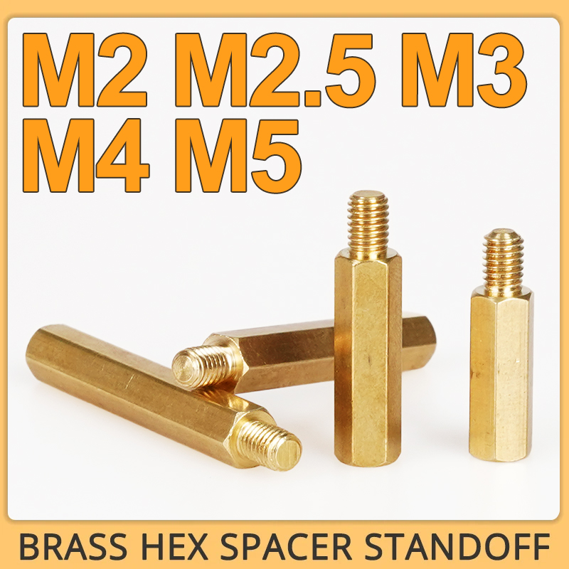 M2 M2.5 M3 M4 M5 hexagone en laiton mâle femelle entretoise conseil support goujon hexagone fileté pilier PCB colonne carte mère entretoise boulon vis