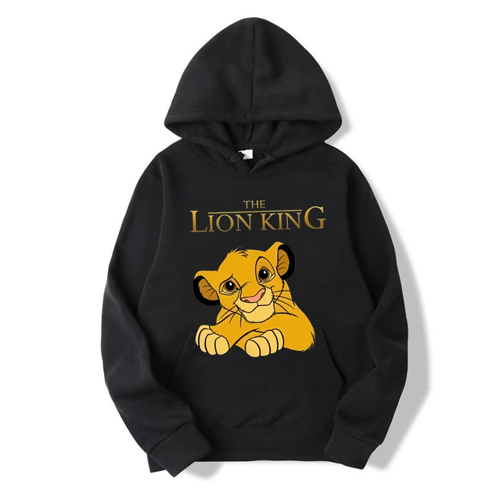 2024 nova disney o rei leão moletom feminino topos dos desenhos animados moda moletom feminino kawaii roupas outono streetwear pulôver