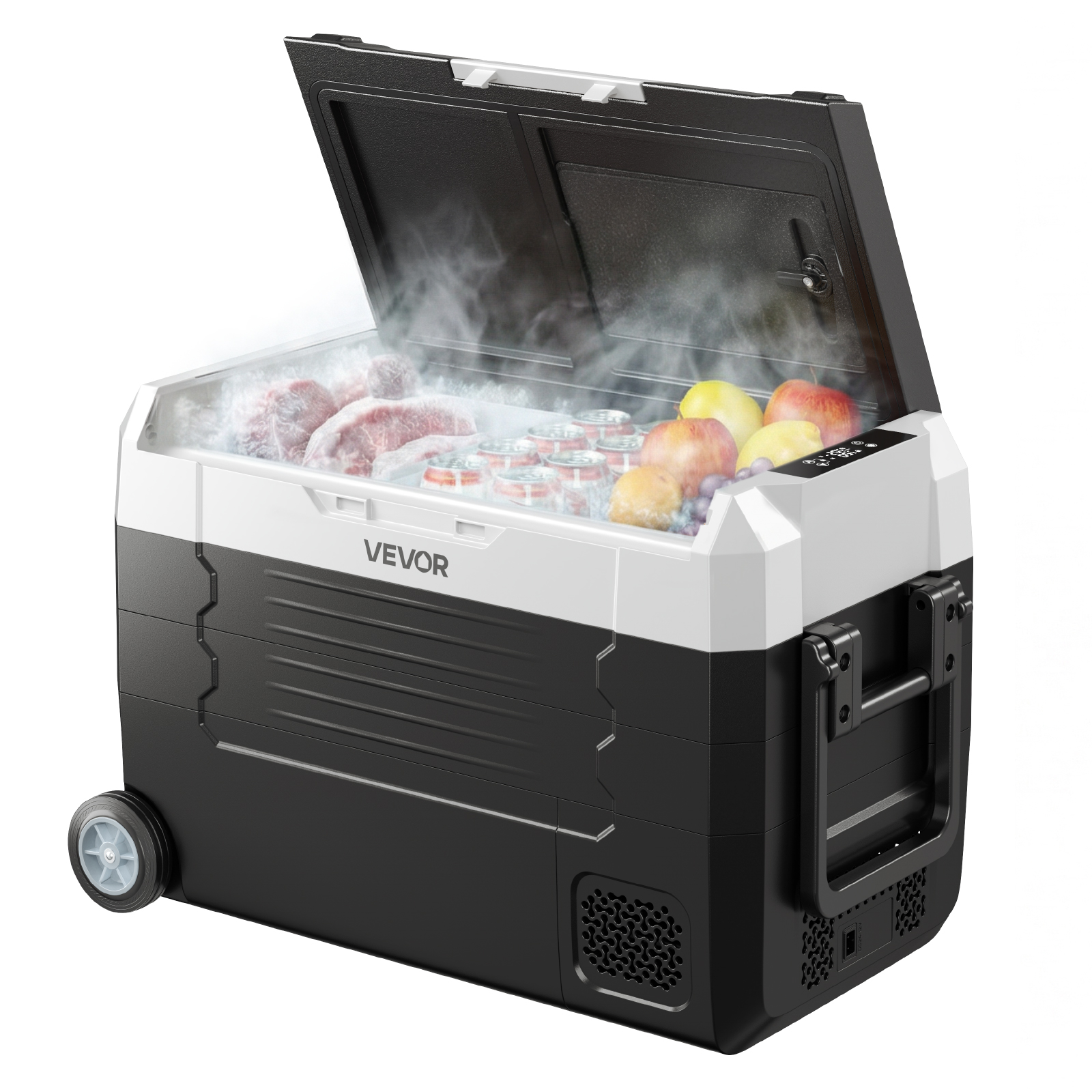 Refrigerador Portátil Dobrável SucceBuy 35L 45L 55L com Rodas -4 ° F a 68 ° Refrigerador para Caminhão com Controle por APP, Compressor e Freezer para Camping, Piqueniques, Carro, Casa e Viagens