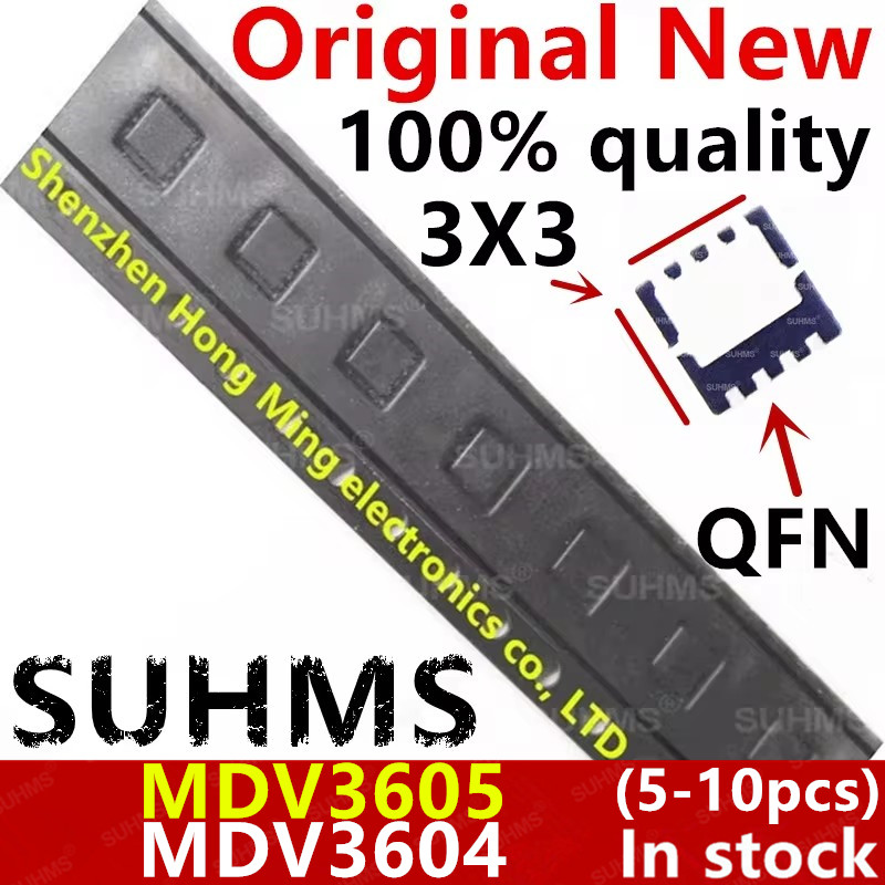 (5-10 Stück) Neues MDV3604URH MDV3605URH MDV3604 MDV3605 V3604 V3605 QFN-8