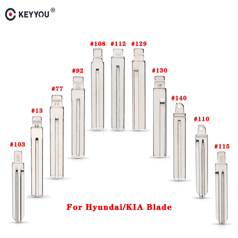 KEYYOU Uncut Remote Car Key Blade per Kia Spotage RIO K2 K3 K5 per Hyundai Verna I30 IX35 HB20 Sonata HY20 TOY40 Blank