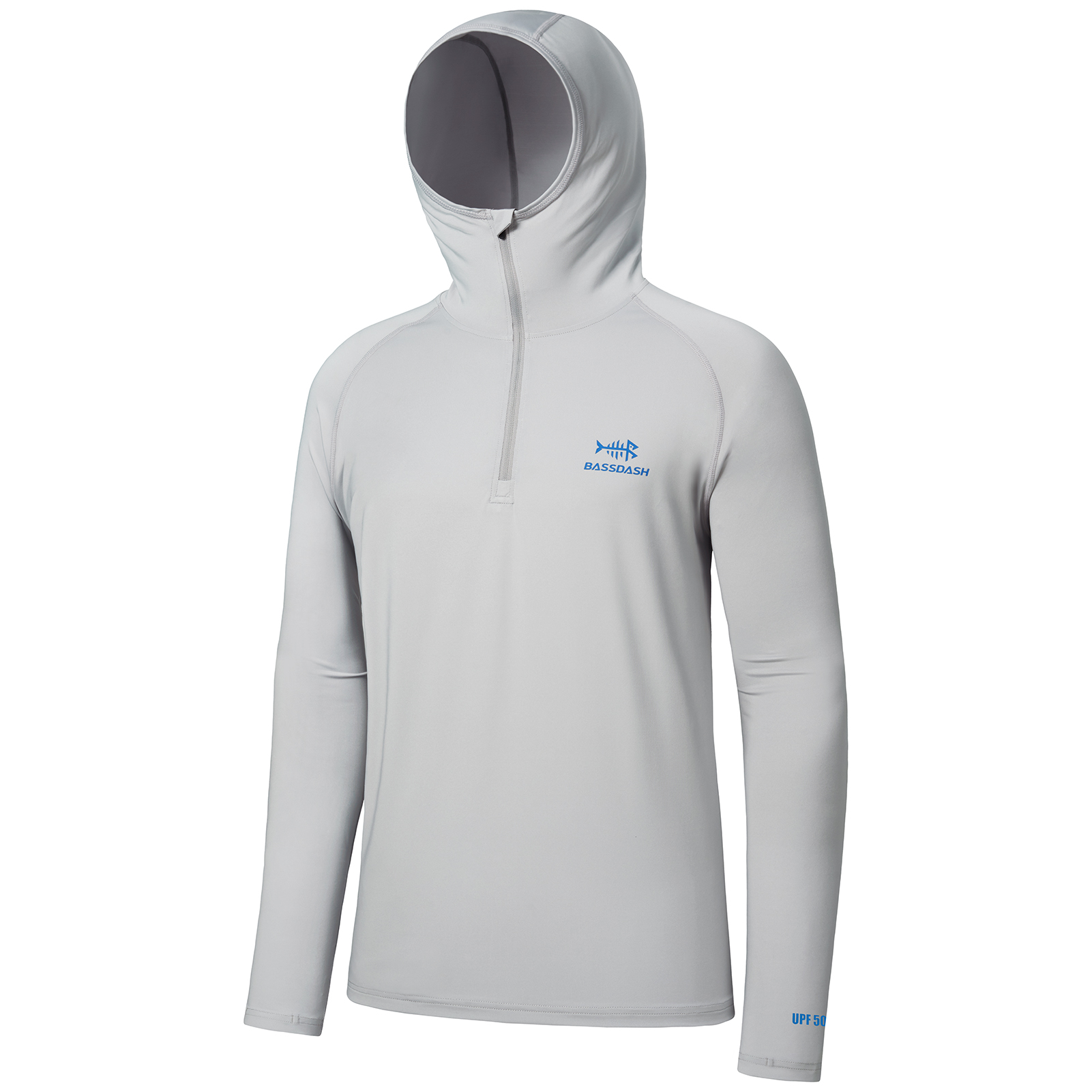 Bassdash-Sweat à capuche de pêche zippé à manches longues pour homme, séchage rapide, performance, protection solaire, FS24M, Udissolve 50 + 1/4