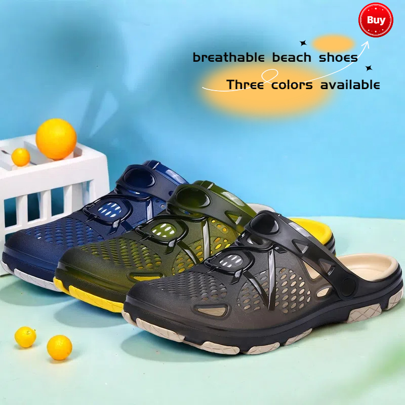 Sandalias ligeras sin cordones para hombre, antideslizantes para interiores, informales para la playa, para uso diario, zapatos cómodos sin cordones, calzado moderno
