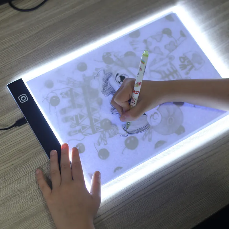 Tavolo da copia A4/A5 LED, tavolo da copia con regolazione a 3 livelli, giocattolo puzzle da disegno, regalo, tavolo da pittura per bambini dimmerabile