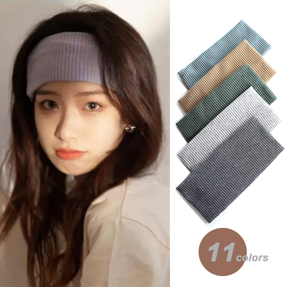 Frauen Einfarbig Stirnband Yoga Stricken Elastische Haar Bands Turban Make-Up Haar Hoop Vintage Headwrap Mode Haar Zubehör