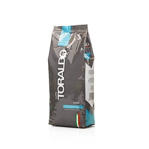 12 paquetes de 1 kg de café Toraldo, granos de café, mezcla de línea expendedora azul