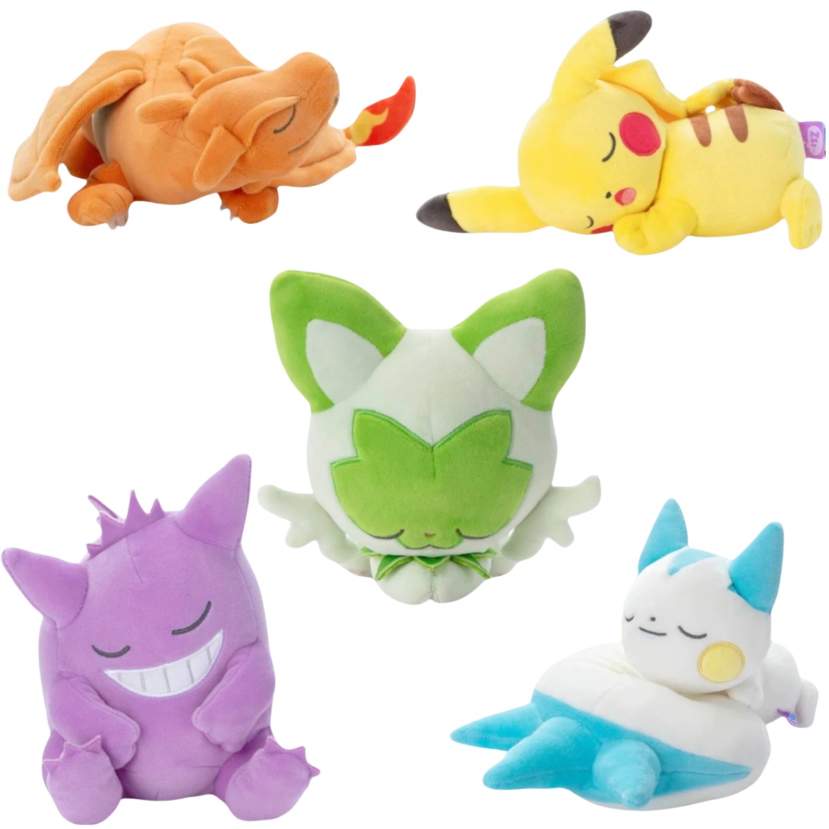 Плюшевая Спящая серия «Покемон Пикачу», Gengar, Charizard Sprigatito Pachirisu, мягкая кукла, плюшевая аниме-игрушка, хобби, рождественские подарки