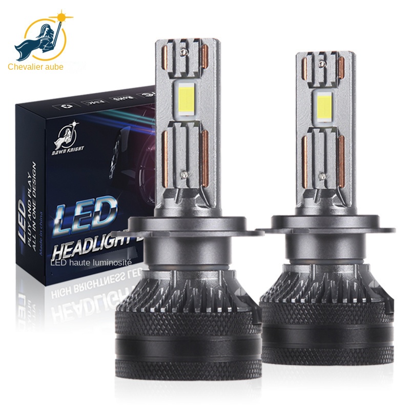 DAWNKNIGHT – ampoules Canbus Led 140 K, LED 4300 W H7, H4 H11 HB3 9005 HB4 9006 K6C, Double Tube en cuivre, 2 pièces, 12V
