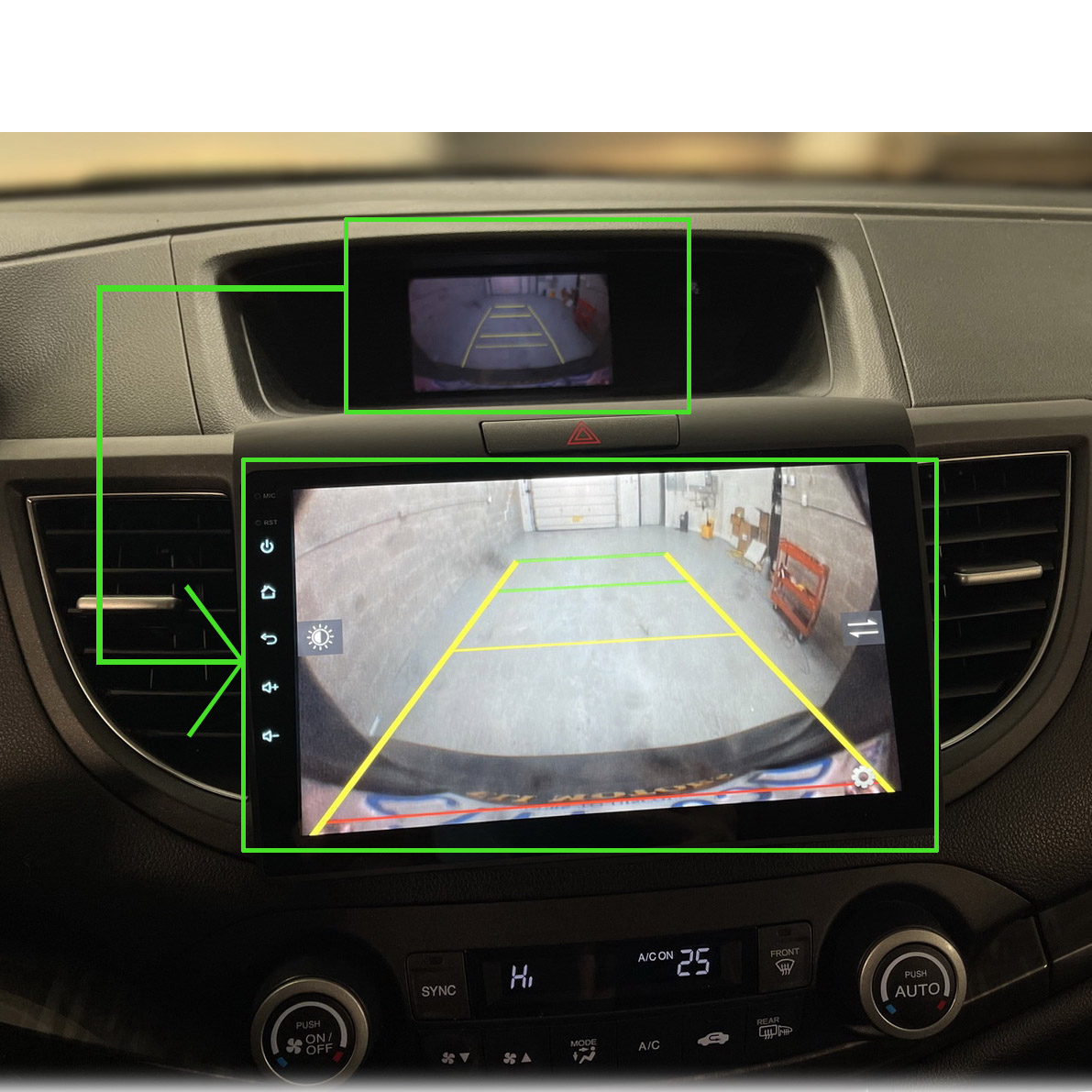 Cabo adaptador de câmera VKAUTO C32Pins para Honda CRV Pilot Civic 2011 a 2017 Apresenta câmera OEM funciona com unidade Android