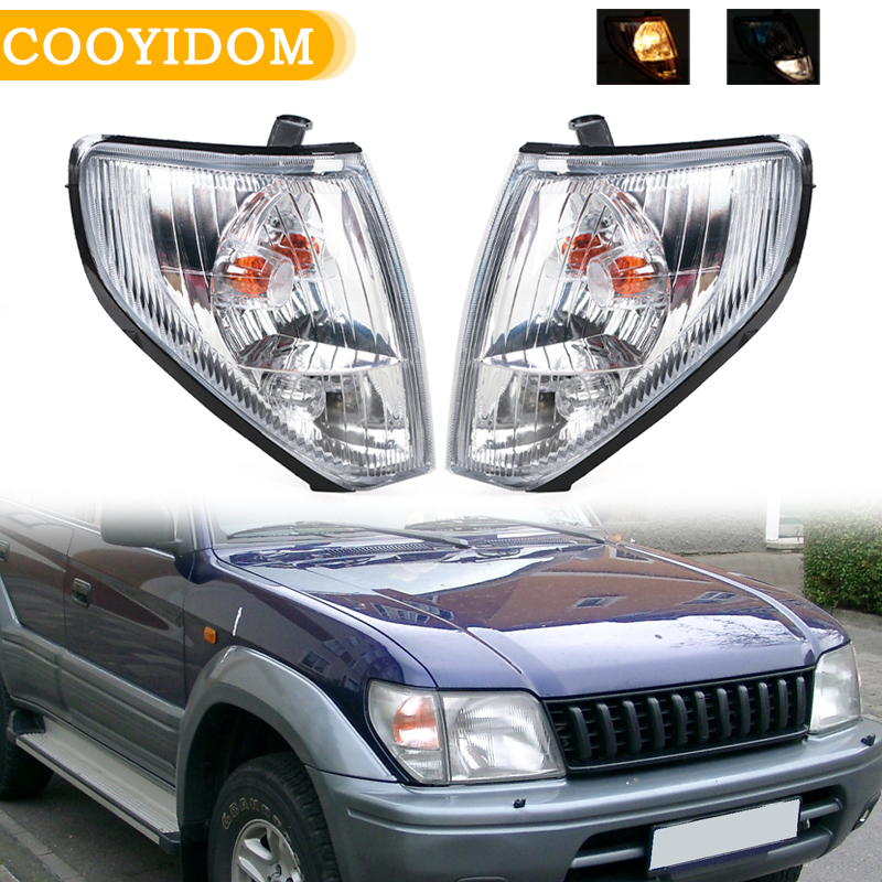 เลี้ยวไฟสําหรับ TOYOTA LAND CRUISER FJ90 LJ95 Prado มุมเลี้ยวไฟสัญญาณไฟแสดงสถานะ 81520-60340 81510-60470