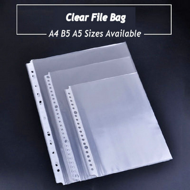 Carpeta de anillas A3, protectores de hojas, bolsa transparente de PVC, organizador de papel A2 A4, bolsa para documentos A5, bolsa de archivo transparente para documentos