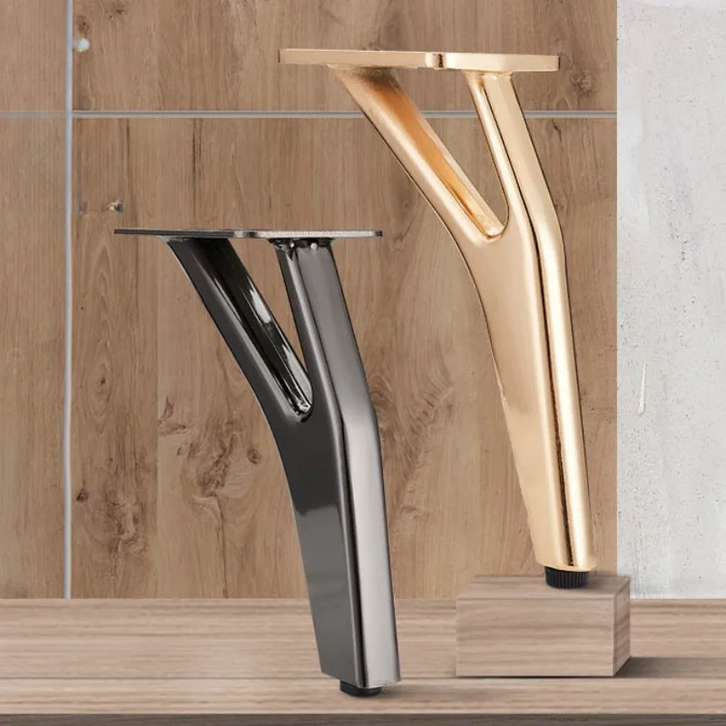 Patas de muebles de Metal en forma de Y, 4 Uds., 15cm, reemplazos modernos, patas de sofá de mesa cónicas de alta resistencia, patas decorativas para sofá