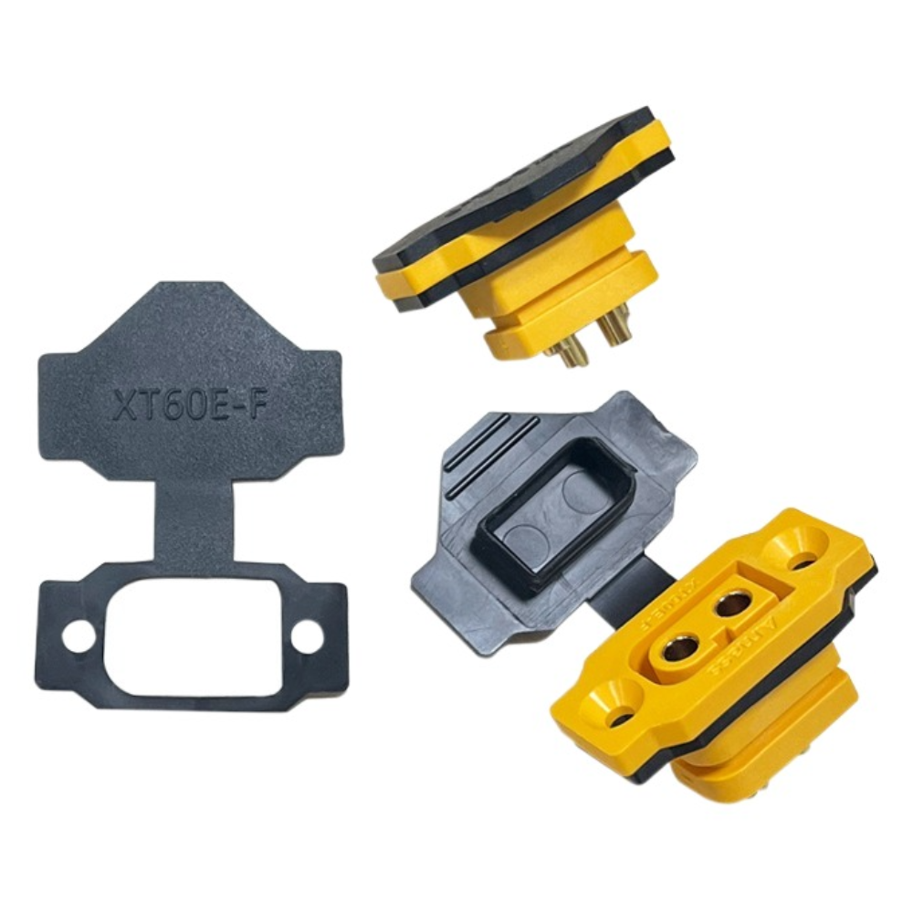 Новый разъем AMASS XT60E, желтый, черный, пластик, XT60E, гнездовой разъем FPV, гоночная фиксированная плата, монтируемая крышка XT60E-F, аксессуары для радиоуправления