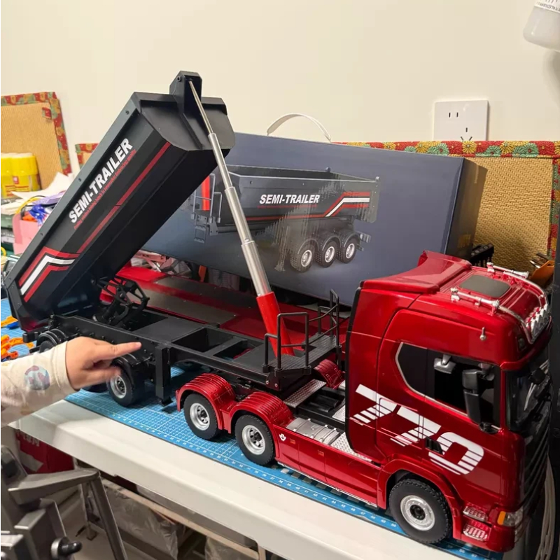 Huina 2026 Nieuwe Alloy Auto 1509 Scania Bouwtruck Model 2.4g Afstandsbediening Speelgoed Simulatiemodel Afstandsbedieningsauto Cadeau
