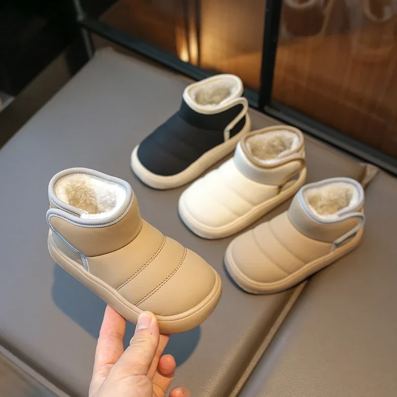 Autumn Winter Baby Boys Girls Snow Boots Children Outdoor Plush Shoes Anti-Slippery Infant Casual Shoes Waterproof Kids Boots