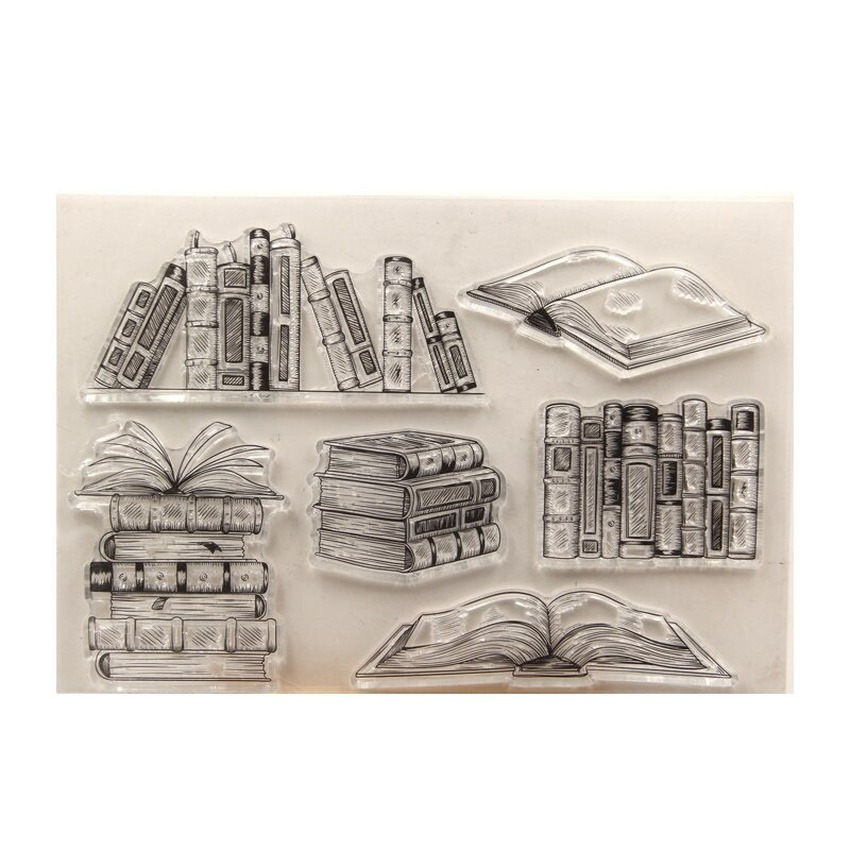 Bücher Transparenter klarer Stempel für DIY Scrapbooking DIY Scrapbook Album Kartenherstellung