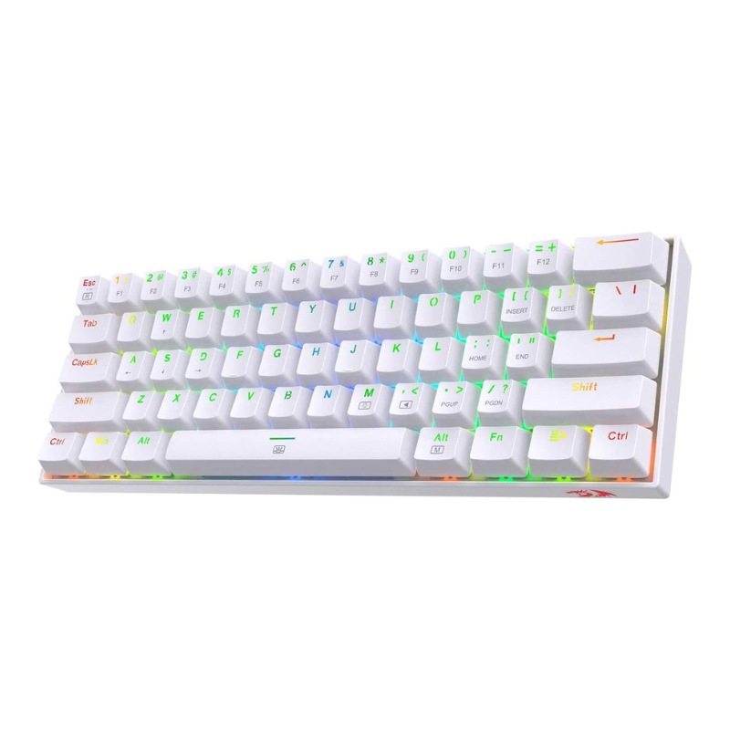 Redragon K630 Dragonborn Hot-Swap-fähige 60 % kabelgebundene, lebendige RGB-LEDs, USB-Gaming, 61 Tasten, kompakte mechanische Tastatur, Pro-Software, Cus
