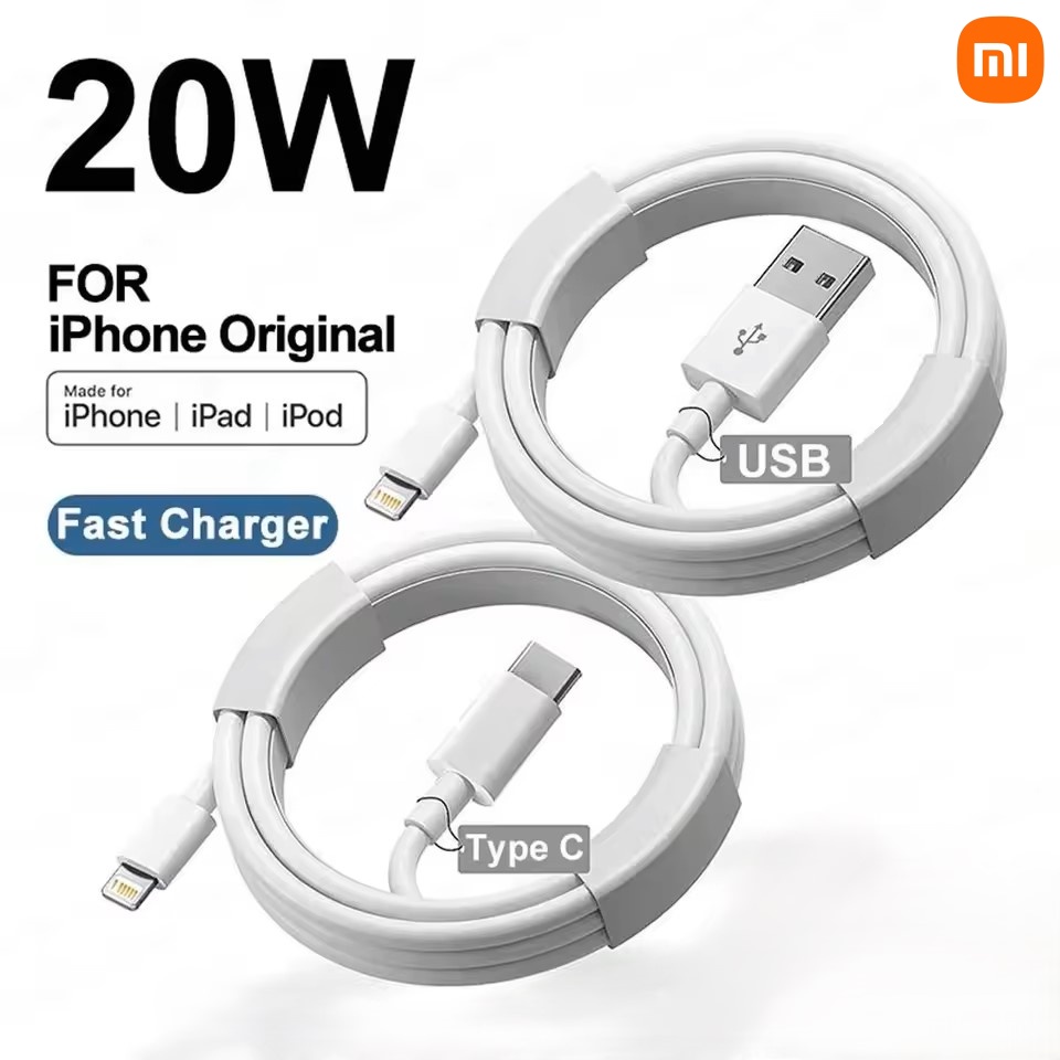 Xiao Mi PD3.0 20W LightningสายเหมาะสําหรับApple 14 13 12 11 Pro Max X XR XS 8 7 Fast Charger USB Type-Cโทรศัพท์อุปกรณ์เสริม