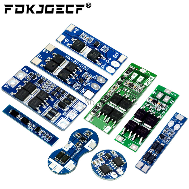 Placa de proteção de bateria de lítio 2S 3A 4A 5A 8A 10A 13A 20A 7.4V 8.4V Li-ion 18650/placa BMS padrão/equilíbrio