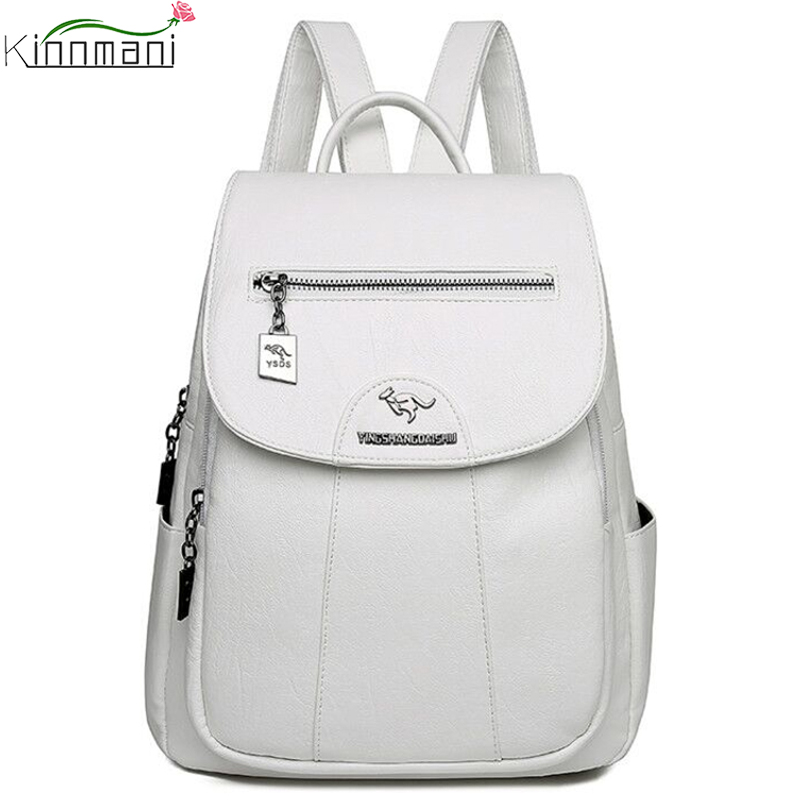 Mùa Hè 9 Màu Da Nữ Vintage Dung Tích Lớn, Ba Lô Du Lịch Thời Trang Học Mochila Nữ Đeo Vai