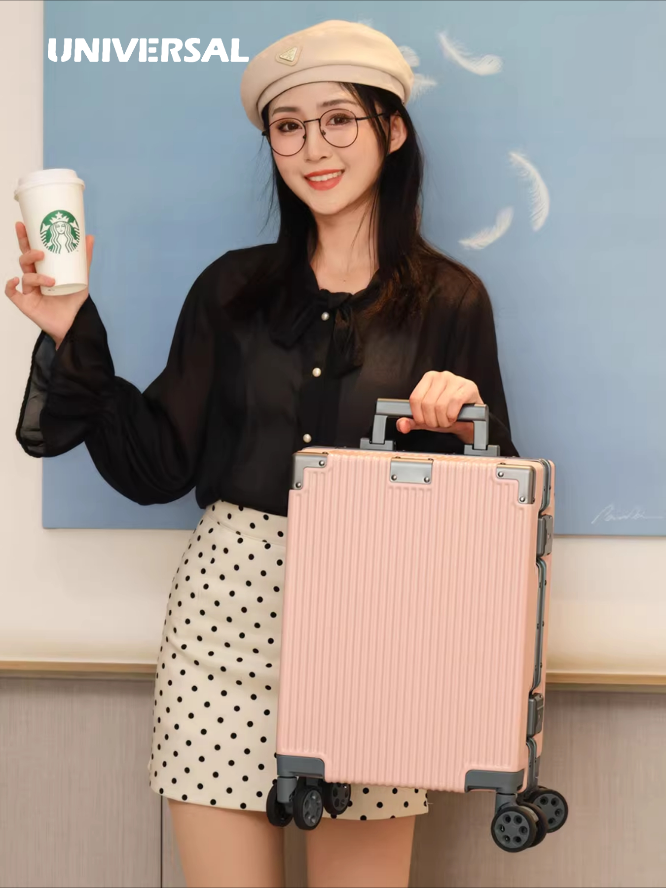Nowa walizka podręczna 16 cali na rok 2026, wymiary 20 * 30 * 40 cm, kółka nie są dołączone, lotnicza walizka podróżna.