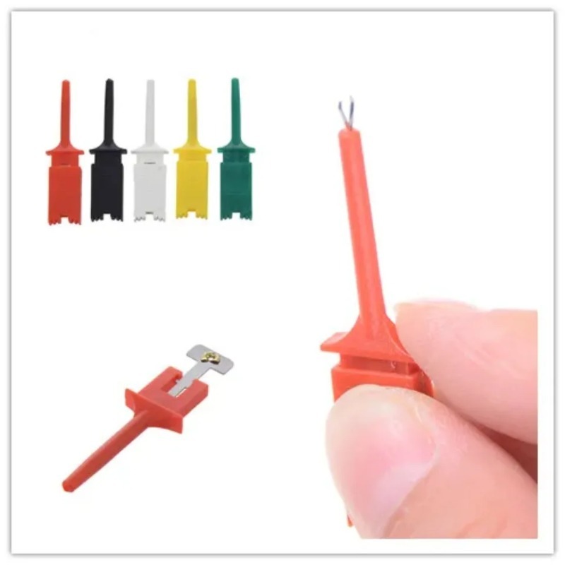 10 Uds SMD IC gancho de prueba Clip pinzas sonda PCB para conjunto de herramientas de reparación de inspección de componentes electrónicos